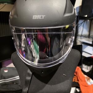 BILT Techno 3.0 Bluetooth modular motorcy-Face Motorcycle Helmet in Matte Black